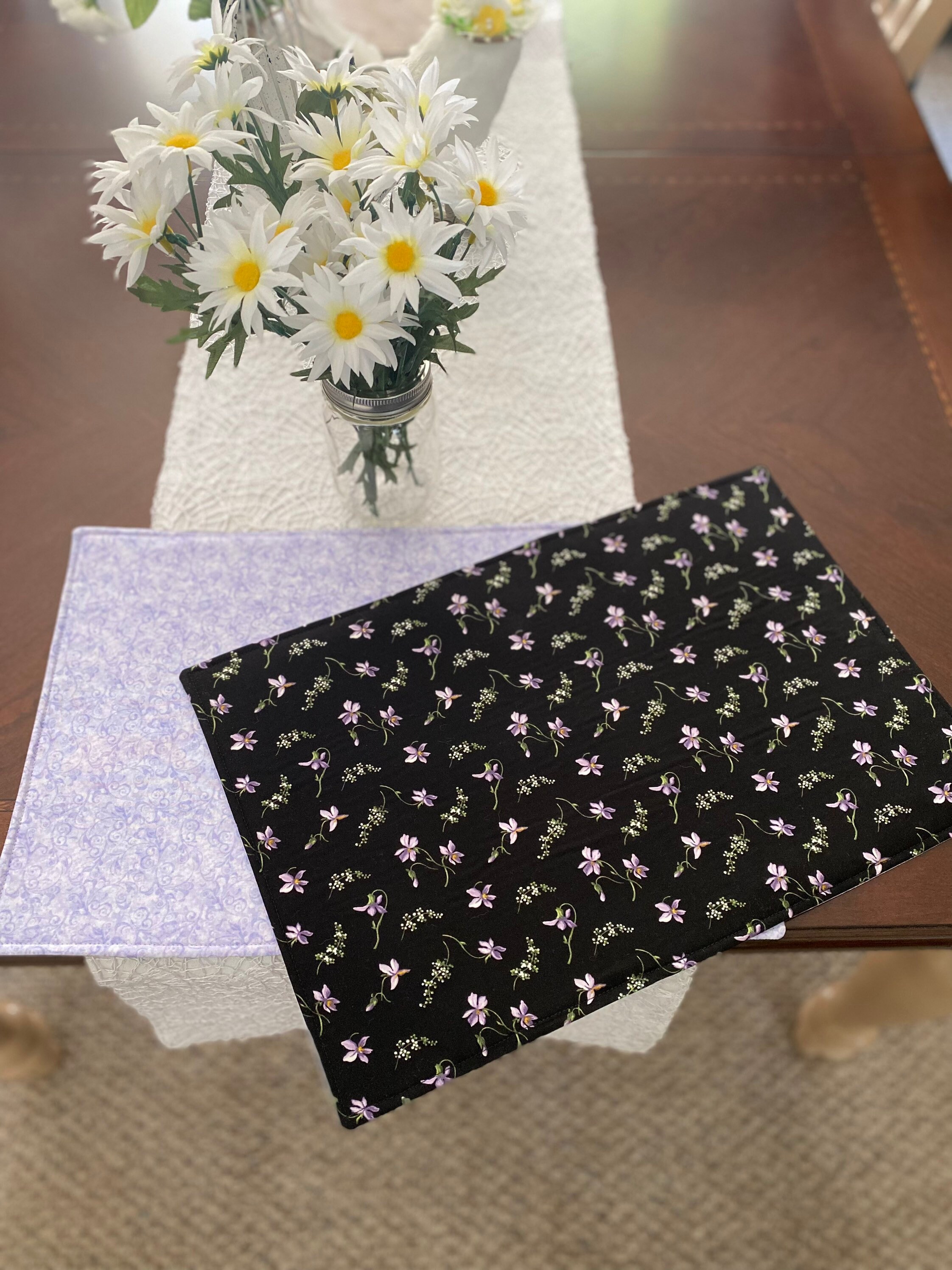 Set of 4 Reversible Placemats Etsy