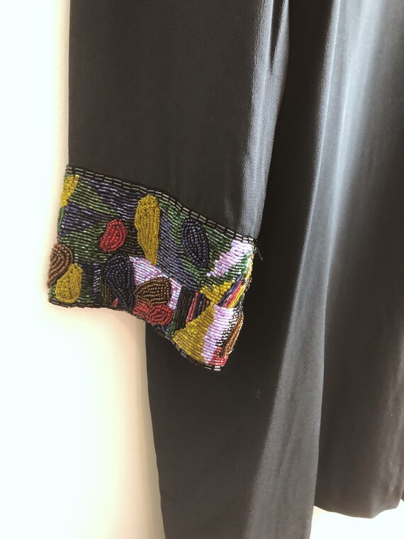 Vintage 80s beaded Sleeve Dress
