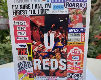 U Reds Football card / NFFC Fan Art / Birthday / Greetings Card