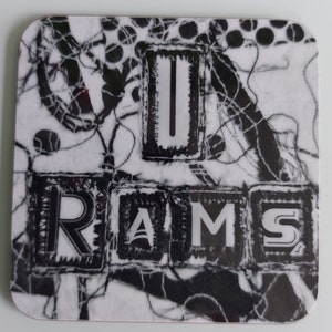 Derby County Football Club Coaster / Football Fan Art / Derby Fan Gift / Sottobicchiere di qualità in melamina