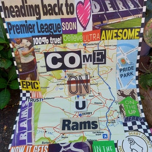 Derby County FC Tea Towel - Quality 100% Cotton - Made In The UK