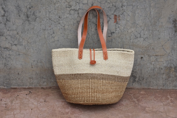 Sisal Woven Basket Bag African Woven Market Handbag Summer - Etsy