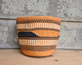 Sisal Basket Planter Succulent Planter, Handmade Woven Basket Flower Pot, African Home Decorative  Basket Basket, Woven Toy Storage Basket