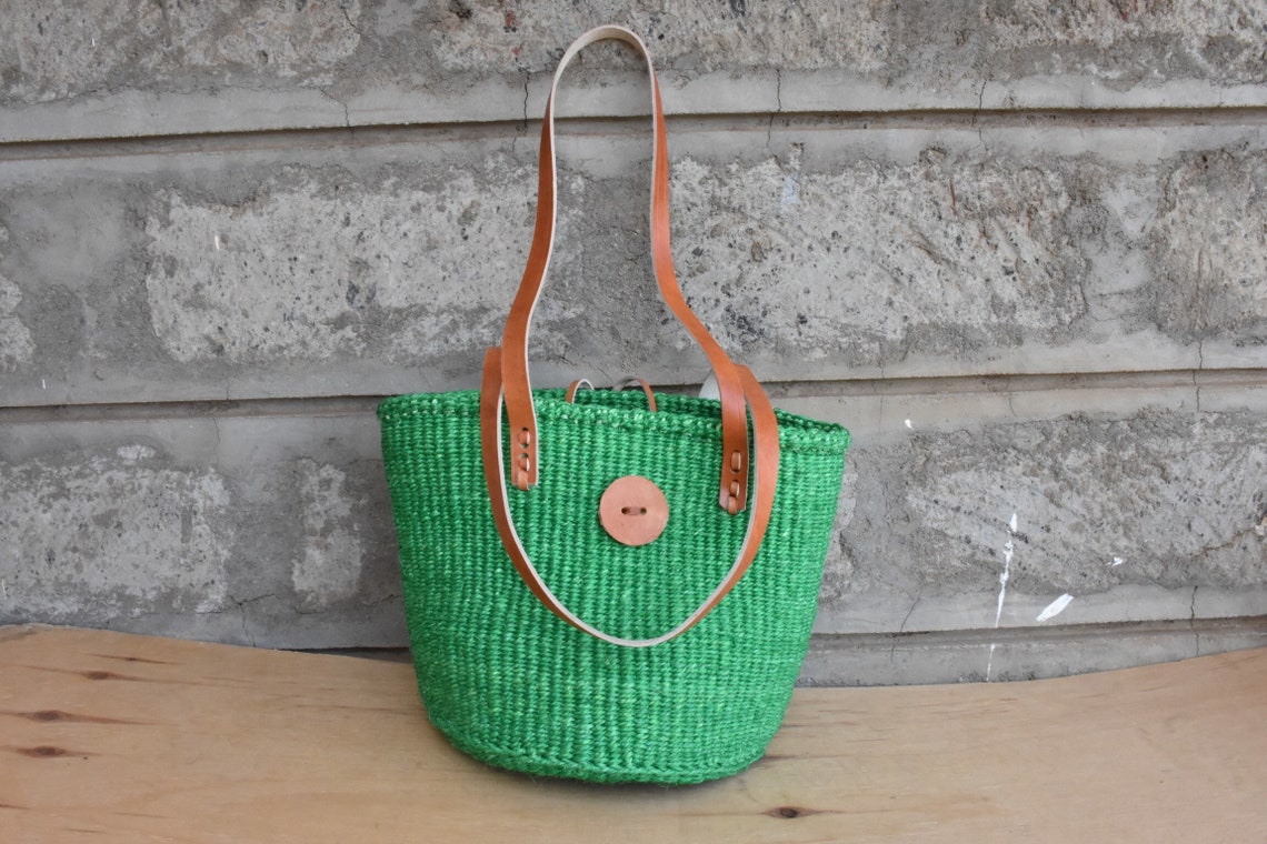 ON SALE Sisal Woven Basket Bag African Woven Market Handbag Etsy