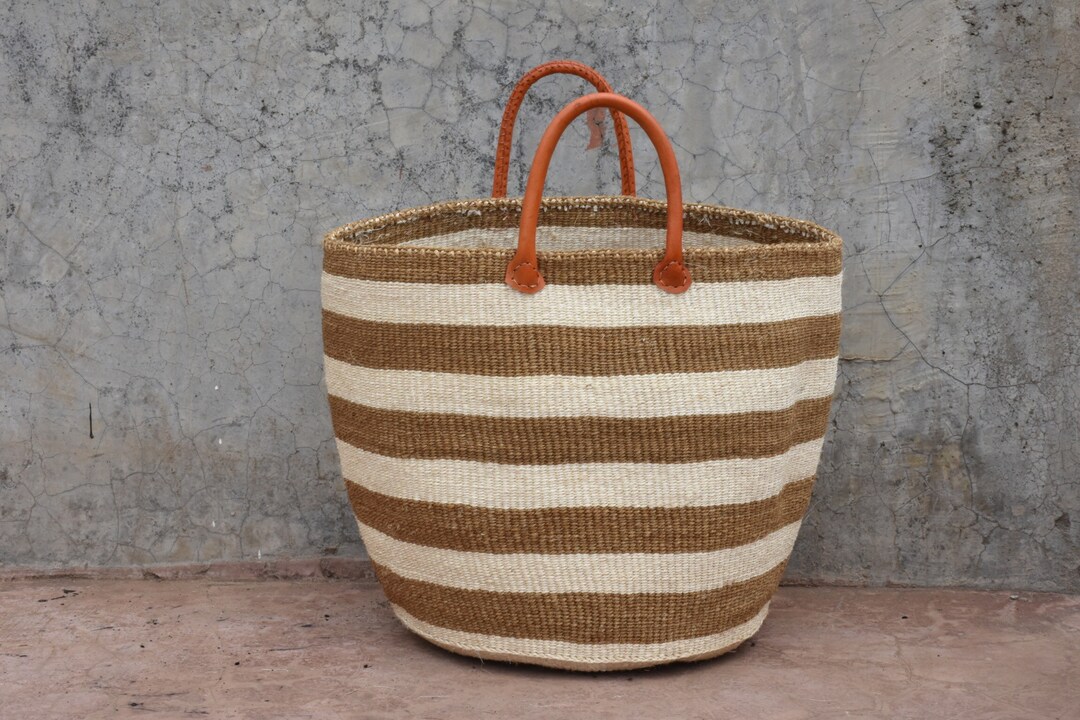 Large Woven Laundry Basket, African Home Decor Storage, Large Woven