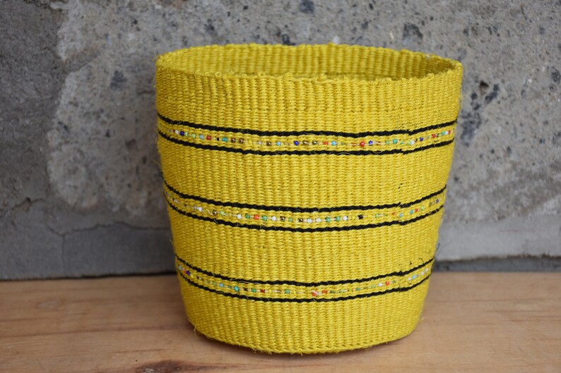 Woven Sisal Basket, African Woven Basket Planters, Decorative Baskets