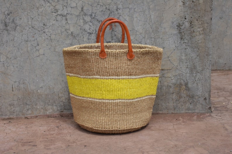 Large Woven Sisal Basket, African Home Decor Storage, Large Woven