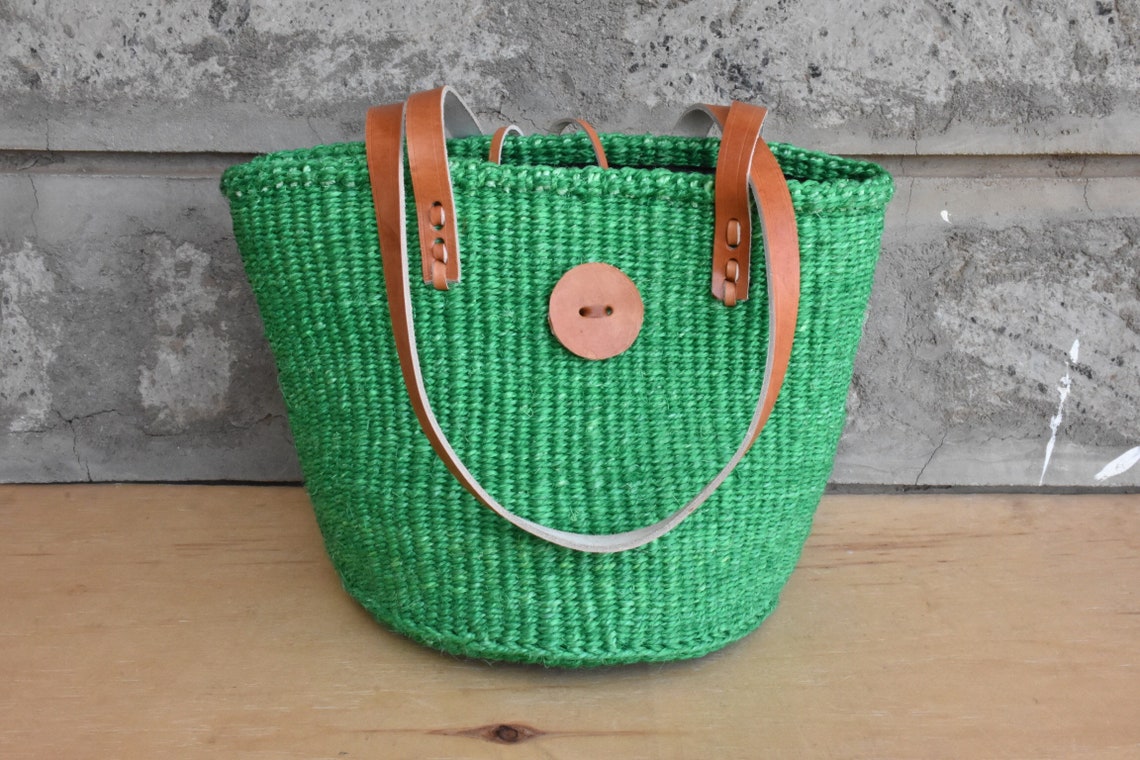 ON SALE Sisal Woven Basket Bag African Woven Market Handbag Etsy