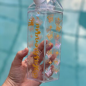 Queen diva water bottle milk carton bottle tumbler