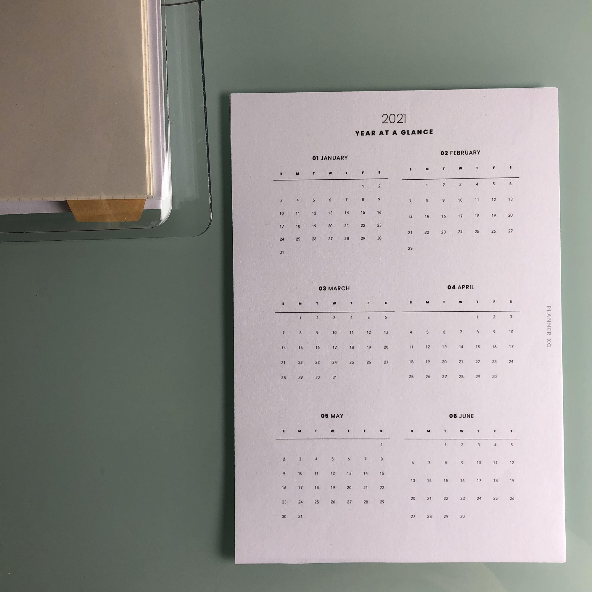 Printable Year at a Glance 2021 A5 Planner Insert - Etsy
