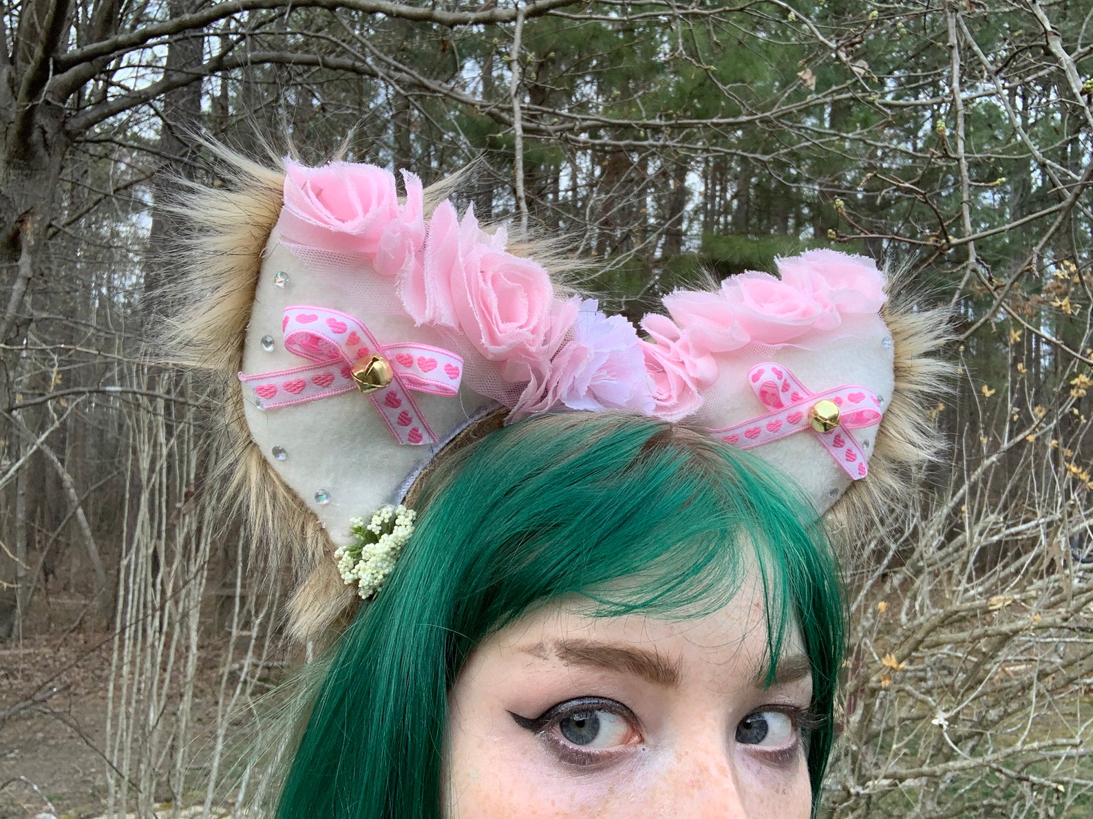 Cat Ears Fluffy Brown / Pink / White Neko Cosplay Etsy