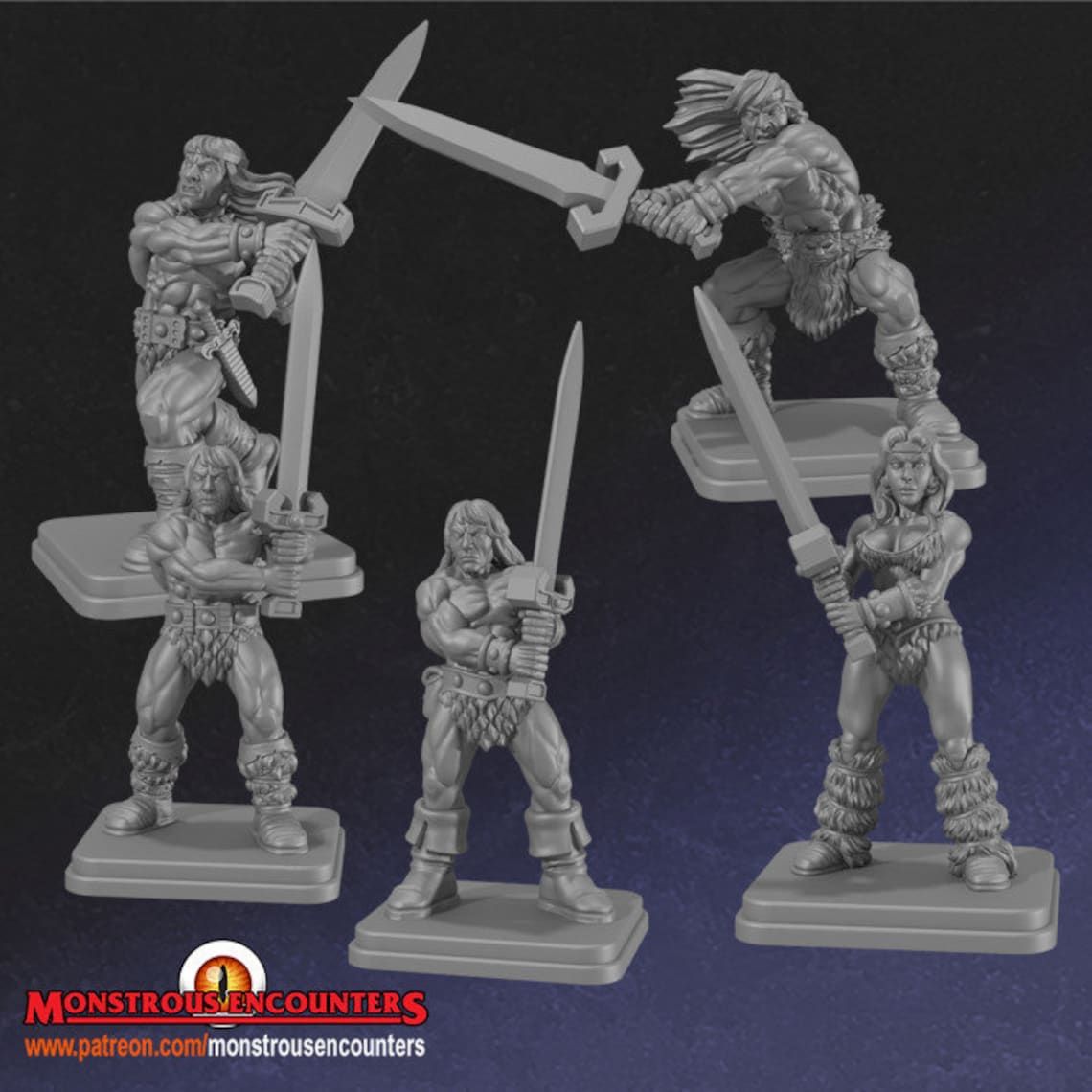 Heroquest Classic Barbarians set 28mm 32mm Miniature Fantasy | Etsy