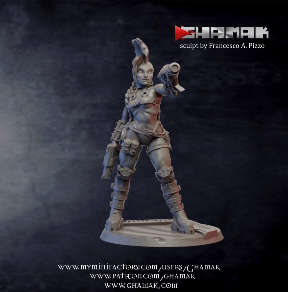 Female Gang 32mm Miniature Necromunda Warhammer by Ghamak | Etsy