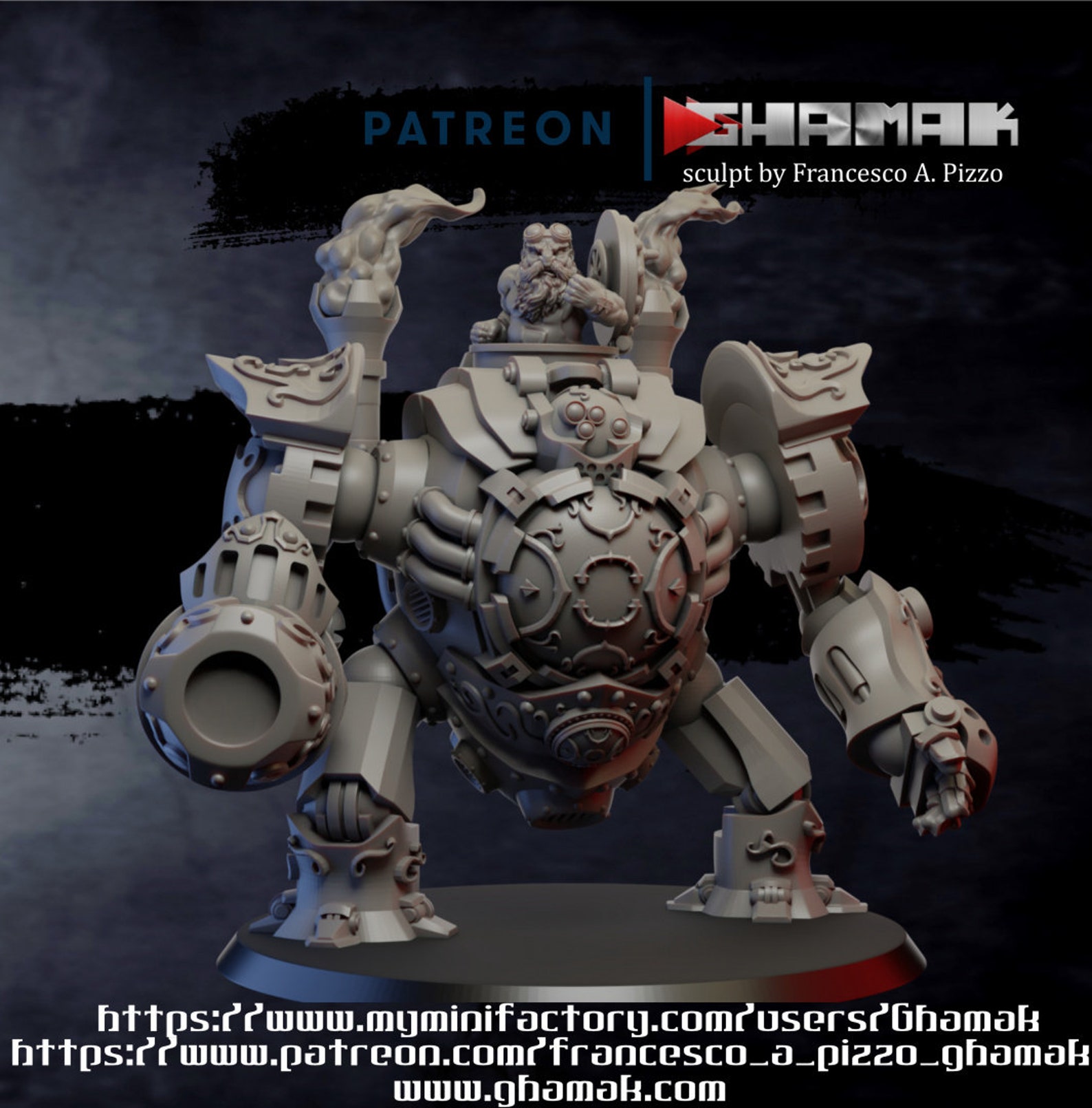 Dwarf Iron Golem 32mm Roleplaying tabletop Miniature 3D | Etsy