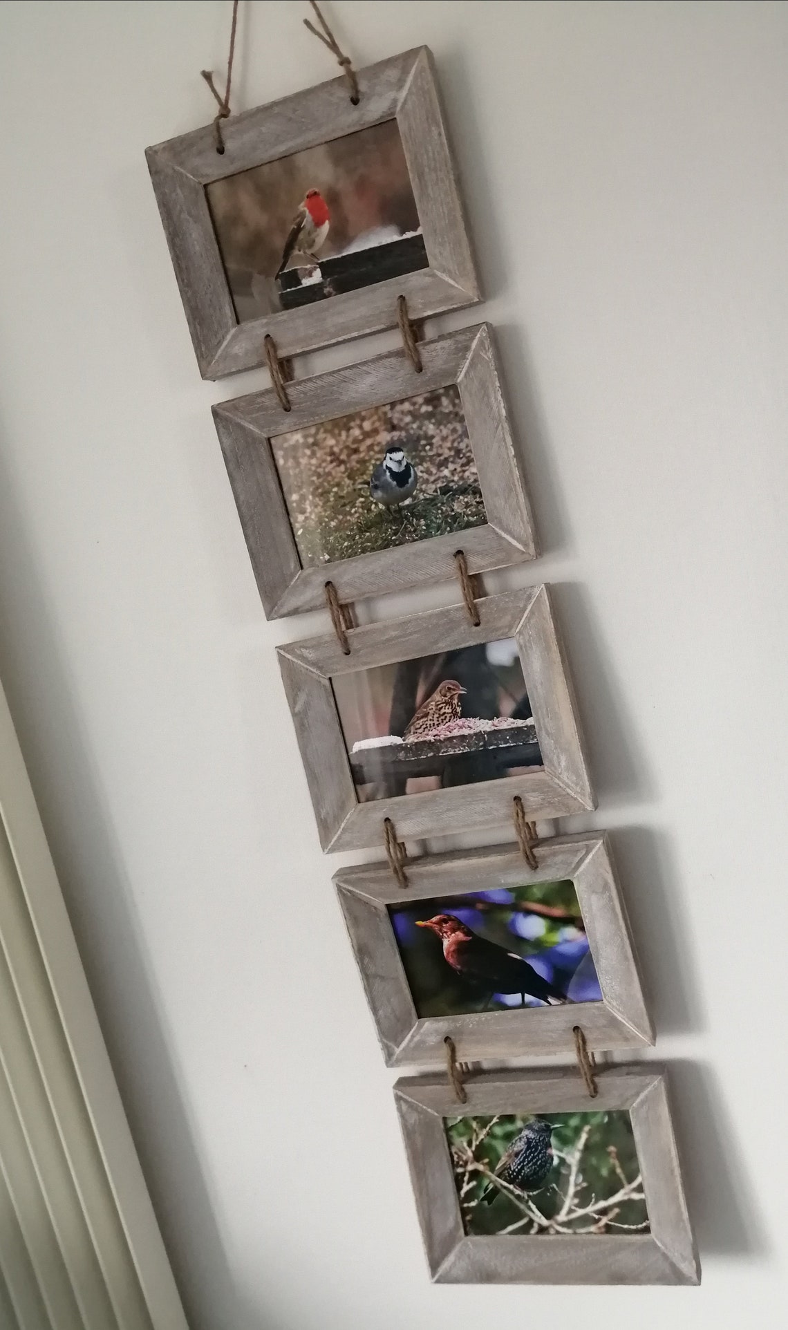 Rustic Rope Hanging Frame With Photos. Etsy Ireland