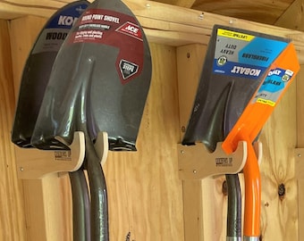 Garden Tool Organizer - Stud Mount: Shed Storage Rack - 5 Pair