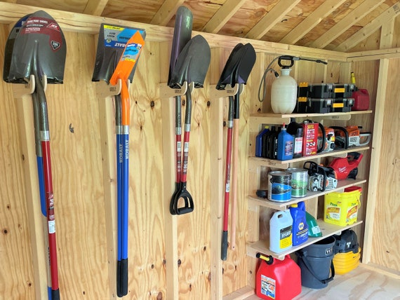 Organisateur Mural D'outils De Jardin De Garage, Organisation Et Rangement  De Garage, Porte-outils De Jardin De Pelle Et De Râteau, Support D'outil De  Cour, Acier Industriel De 250 Livres