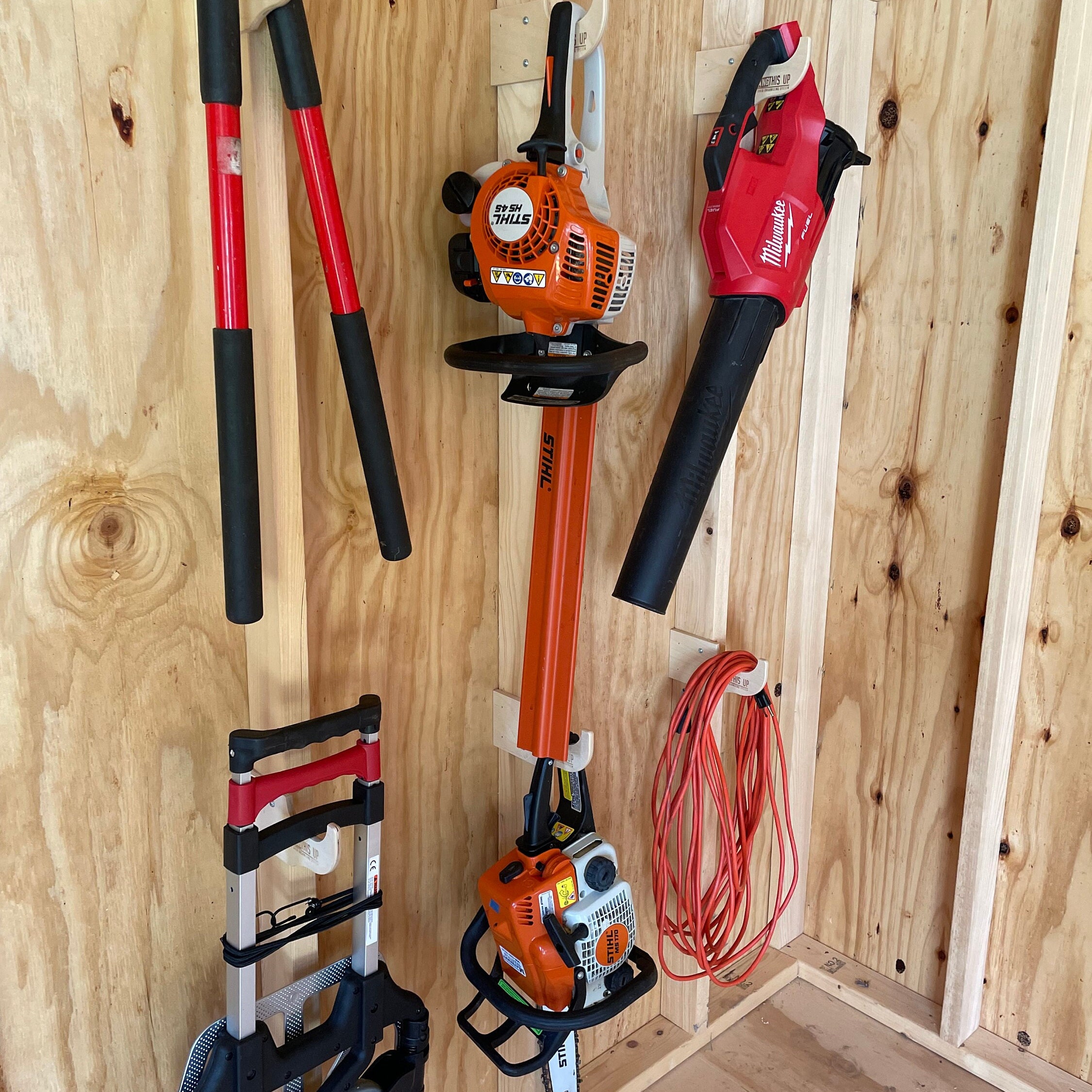 Organisateur d'outils de jardin pour garage, étagère à outils de