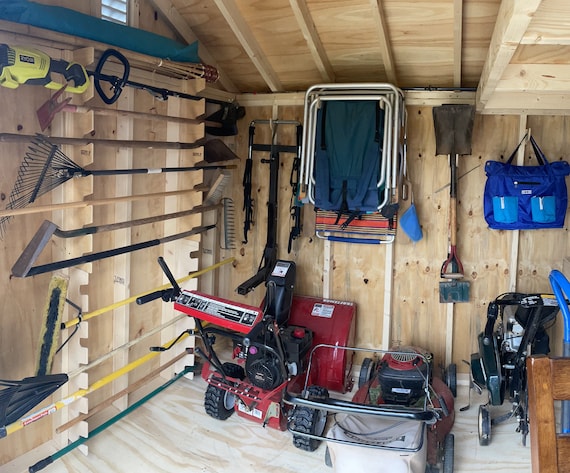 SALE BEST Yard Tool Rack, Shed Organization, Garden Tool Rack, Yard Tool  Storage, Garden Shed Tool Organizer, Shed Accessories 