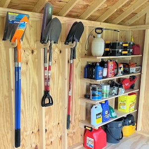 Deluxe Shed Kit | Garden Tool Organizer – Shed Storage Rack & Yard Tool Holder