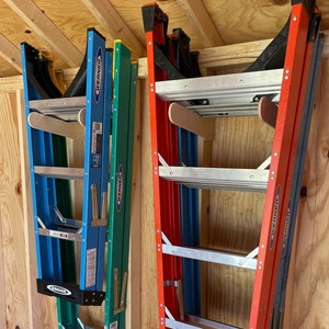 Step Ladder Organizer – Shed Storage Rack for Garden & Yard Shed Organization