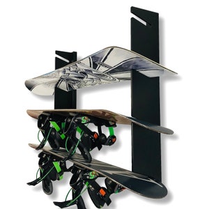 Snowboard Storage Rack – Wall Mount Snowboard Organizer for Garage, Home, or Cabin