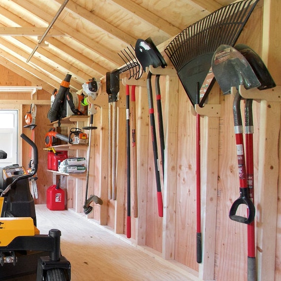 QTJH Support mobile pour outils de jardin, garage - Convient pour  l'extérieur, l'intérieur, le jardin, le jardin, le rangement d'outils, les