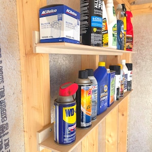 Stud-Mounted Ledge Shelf: Garage or Shed Storage Organizer - 24"/36"