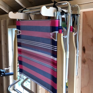 Lawn Chair Storage Rack - Stud Mount  Shed Organization Solution for Yard & Garden Sheds