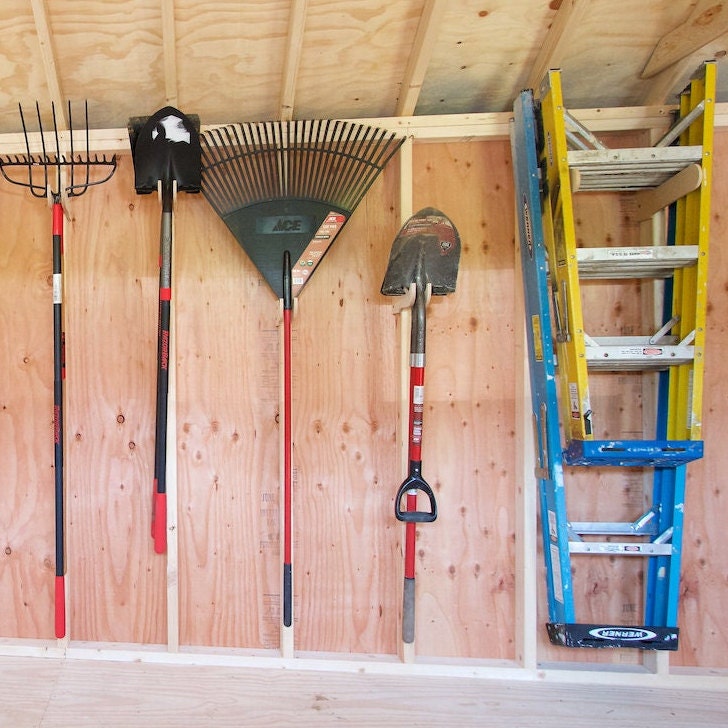 Étagère à Outils Avec Roulettes Mimoke - Rangement Garage Et Jardin Avec Crochets Amovibles