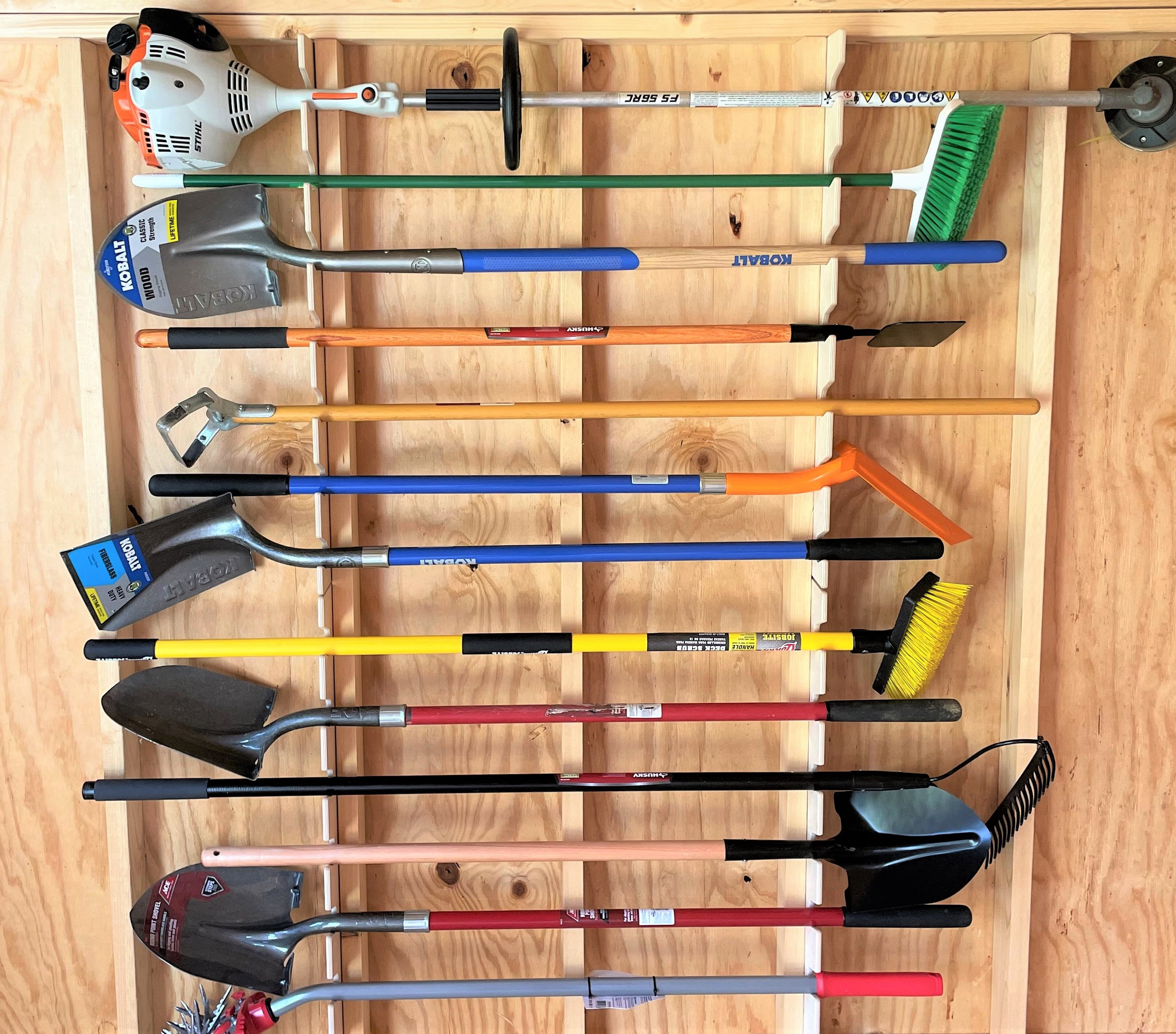 Garden Tool Storage Organizer with Wheels, Yard Tool Stand Holder