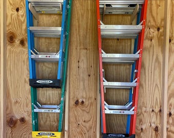 Step Ladder Organizer – Shed Storage Hooks and Racks for Yard Shed