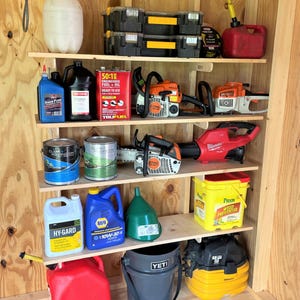 Max Shed Organizer Kit - Stud Mount: Garden Tool Rack Shelf Brackets Bild 4