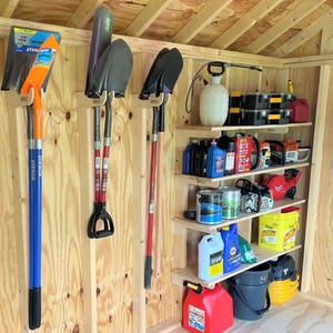 Shed Organization Starter Kit: Plywood Yard Tool & Garden Shed Organizer