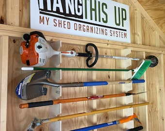 Max Shed Storage Kit  = SALE  Shed Storage, Yard Tool Rack, Garden Tool Storage, Shed Organization, Shed Shelf Brackets