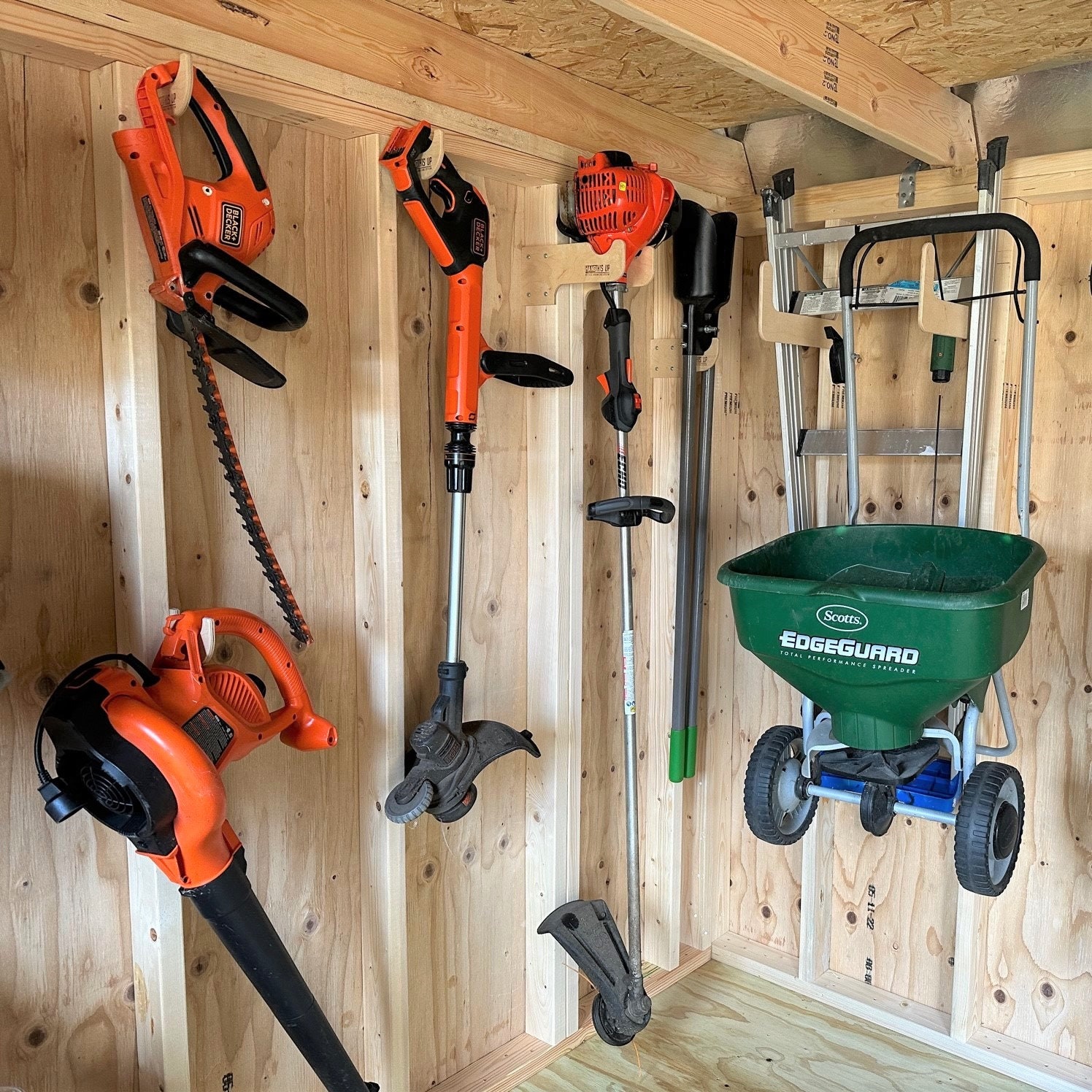 Crochet organisateur divers, rangement d'outils de cour et de jardin,  organisation de remise pour tronçonneuses, rallonge, crochet d'outil de  cour, outil de jardin -  France