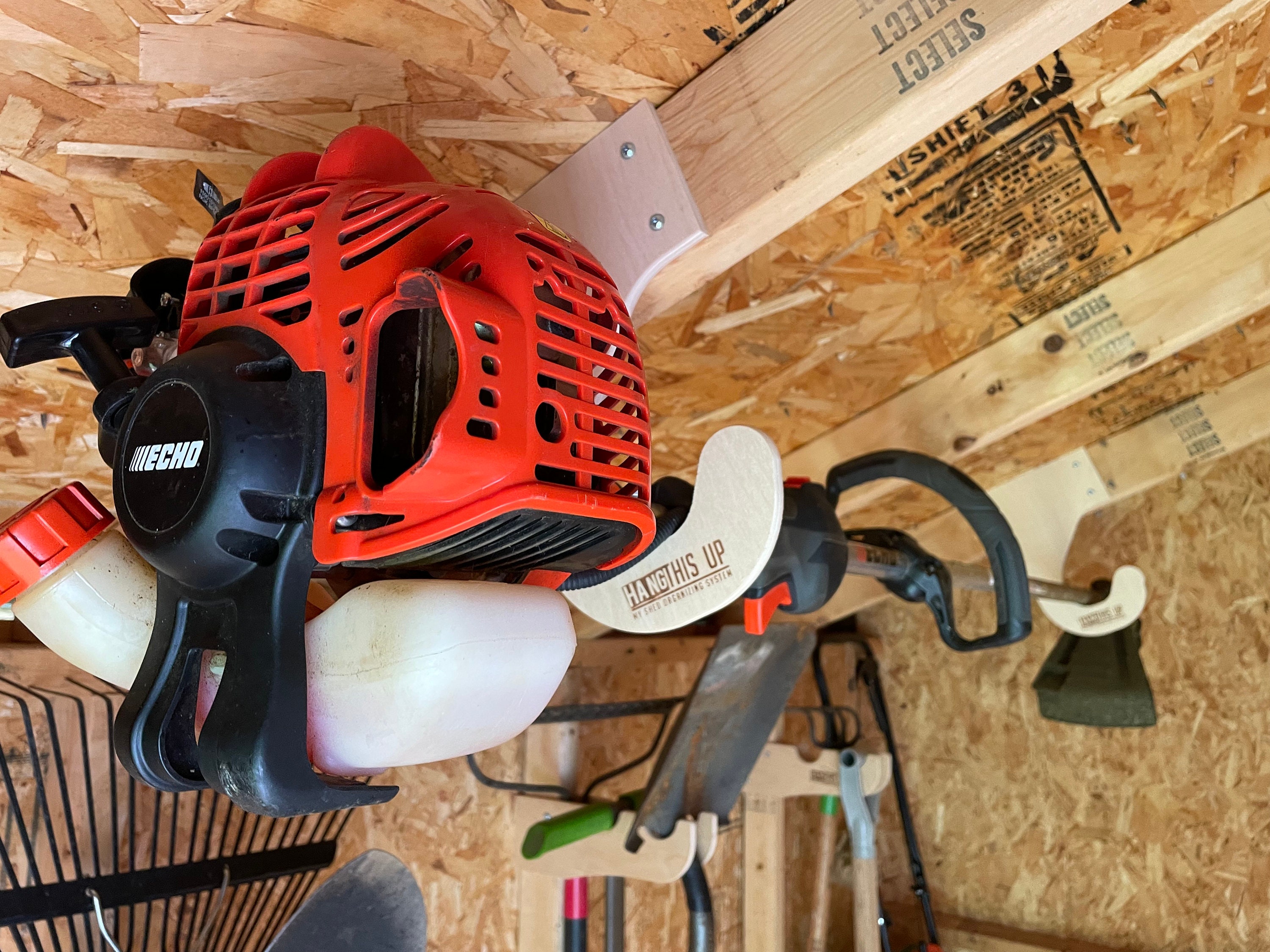 thumbnail image 2 of Weed Wacker Wall Rack, Heavy Duty Garage Tool Organizer With 2 of 12
