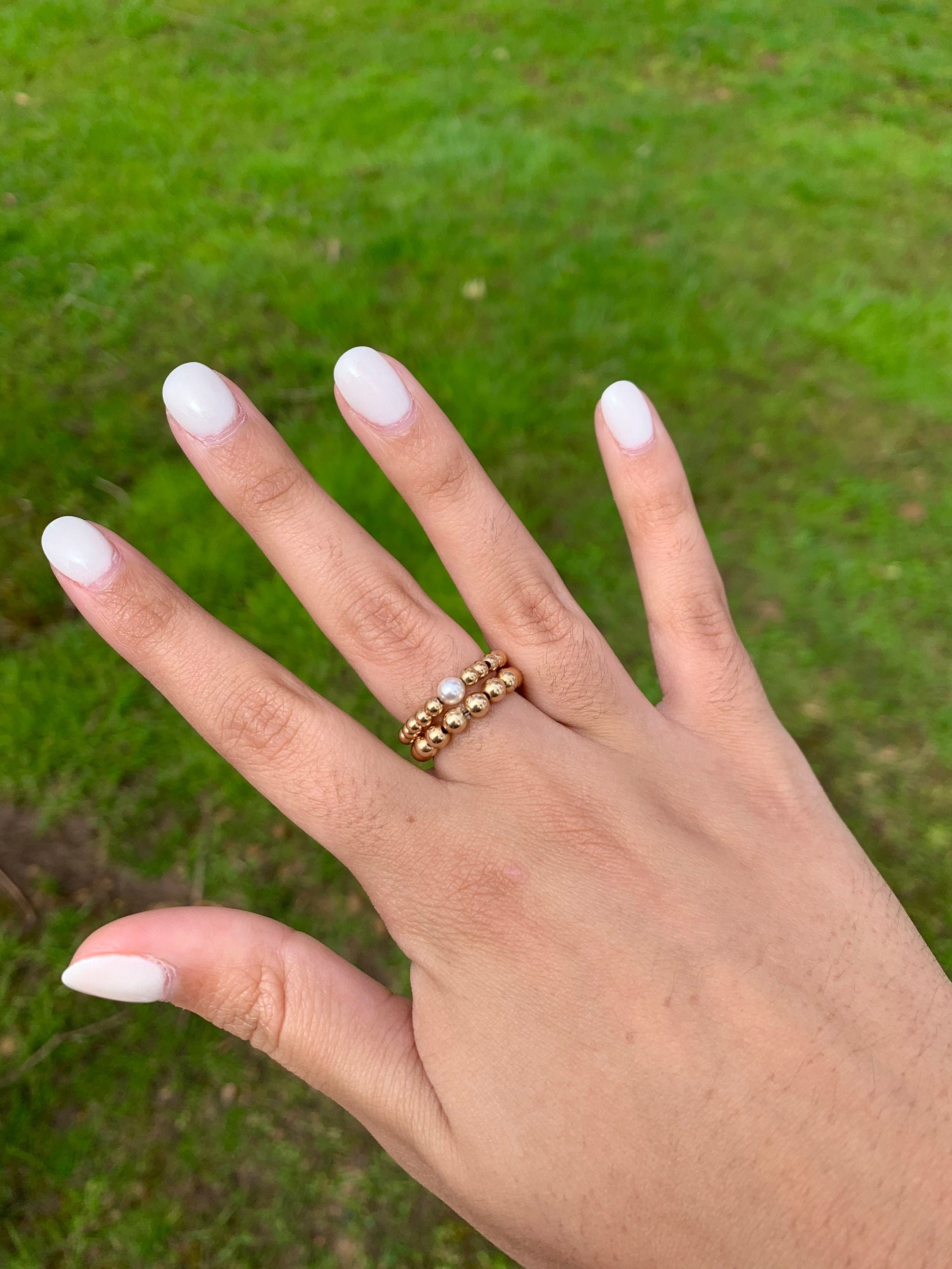 Pearl Beaded Ring | Etsy