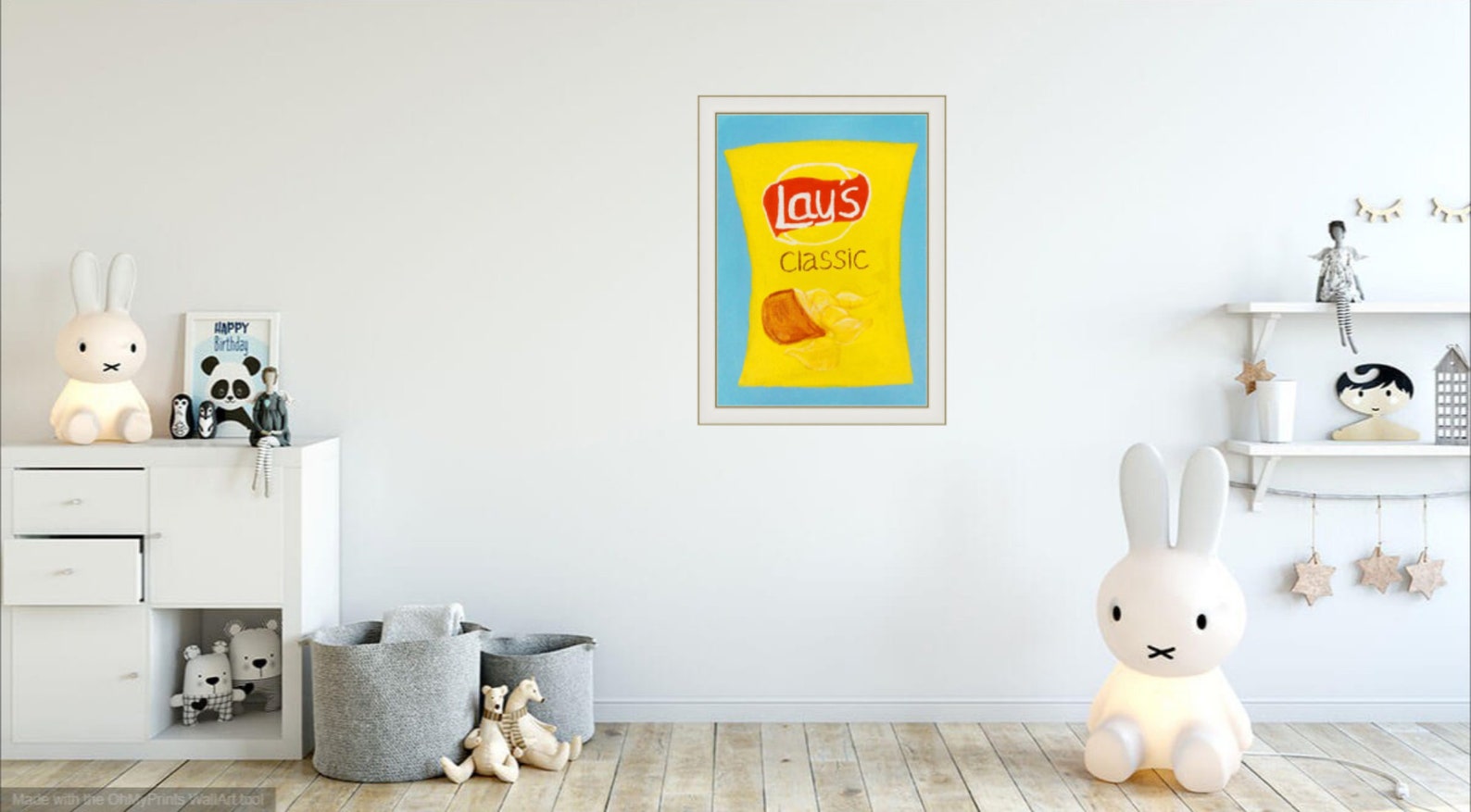 Chips Painting Food Original Art Canvas Wall Art Acrylic Etsy