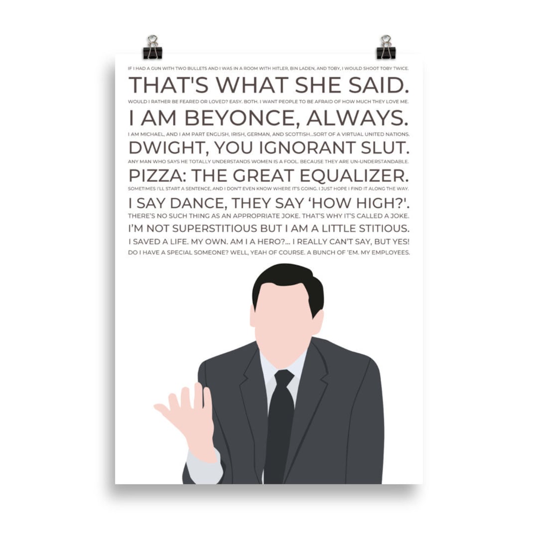 Poster Illustration Classic Quotes Michael Scott the Office US - Etsy, image size:1080x1080