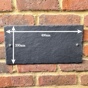 Rustic slate house sign farmhouse plaque door number 40 x 20cm image 3