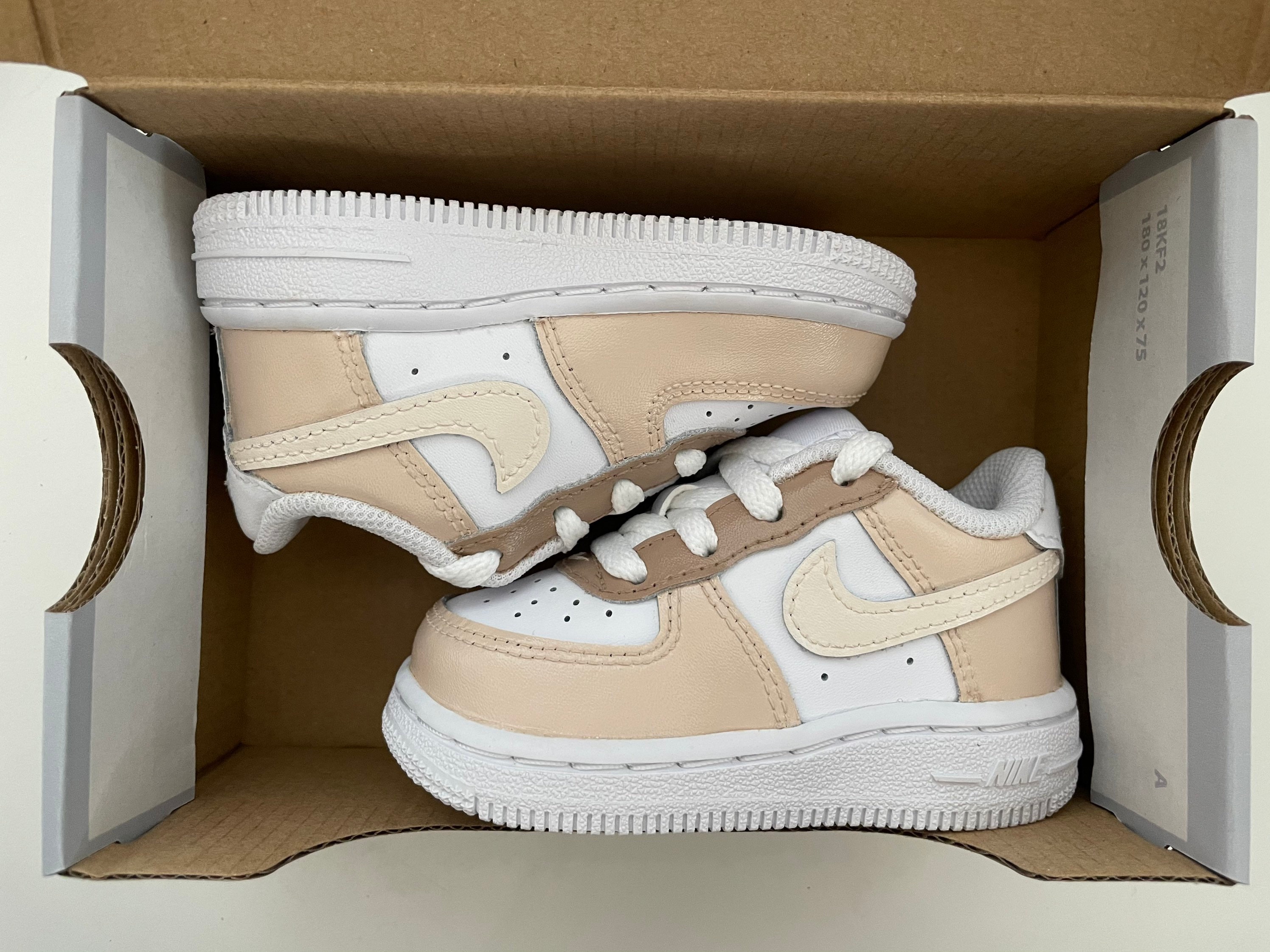 Kids Custom neutral beige Airforce1 | Etsy