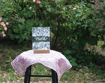 Acrylic Wedding Table Number with Design