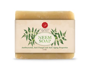 Neem Soap, Organic Neem Soap, Antibacterial Soap, Handmade Soap, Neem Oil, Premature Aging Soap