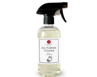 May include: A clear spray bottle with a black trigger sprayer. The bottle is labelled "Picarra Self-Care All Purpose Cleaner Citrus".