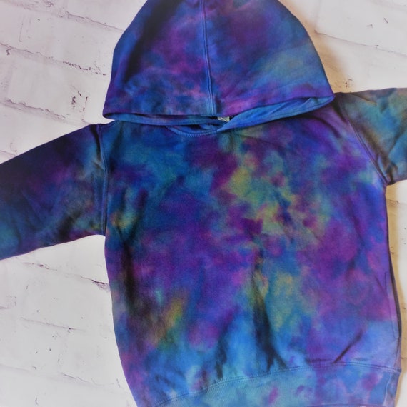 Blue Tie Dye Toddler Hoodie, Children's Hoodies