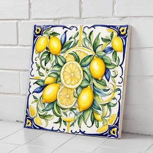 Amalfi Lemon Tile: Italian Ceramic Kitchen Backsplash - Etsy