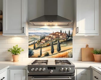 Tuscany Tile Mural – Italian Vineyard Kitchen Backsplash Ceramic Wall Art