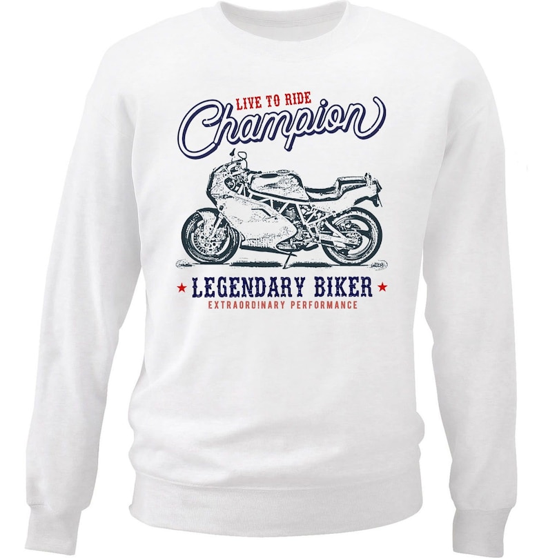 Motorcycle Gift Motorcycle Sweatshirt Motorcycle Sweater Biker Gifts Bike Hoodies Ducati 900 SS 92 Live to Ride Champion