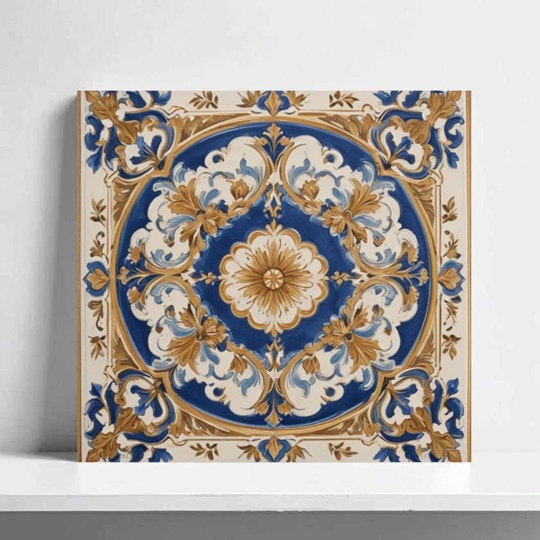 Italian Tile Floral Wall Art – Faenza Majolica Ceramic